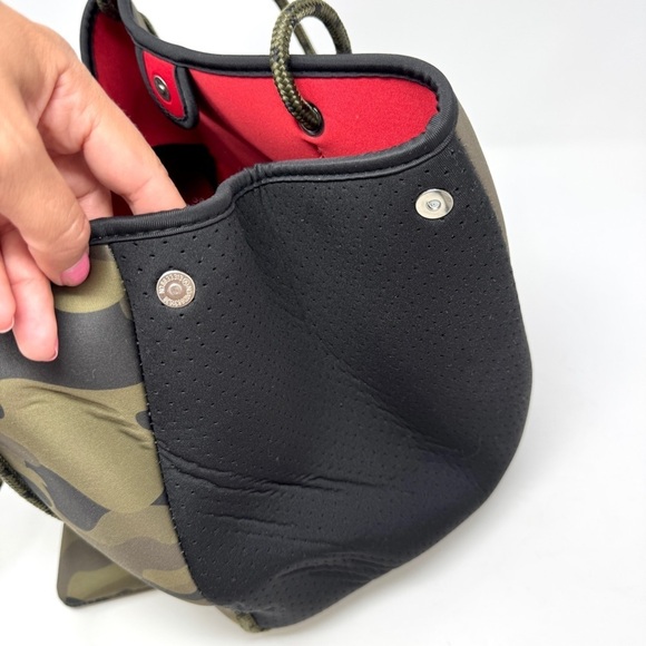 Haute Shore Greyson Soho Neoprene Tote Camouflage with Red stripe - Picture 5 of 16